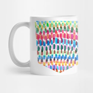 pocket- Watercolor strokes stripes colorful Mug